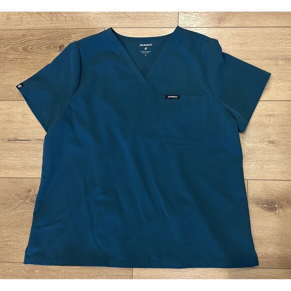 Women’s Jaanuu Scrub Set Caribbean Blue XL Xenos Pants & Rhena Top EUC! - Picture 2 of 6